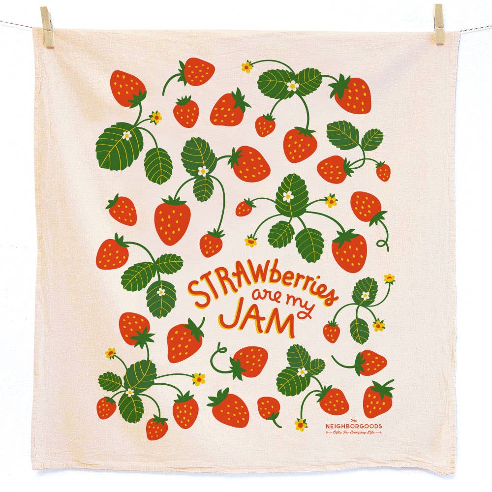 Strawberry - Tea Towel + Sponge Cloth Set