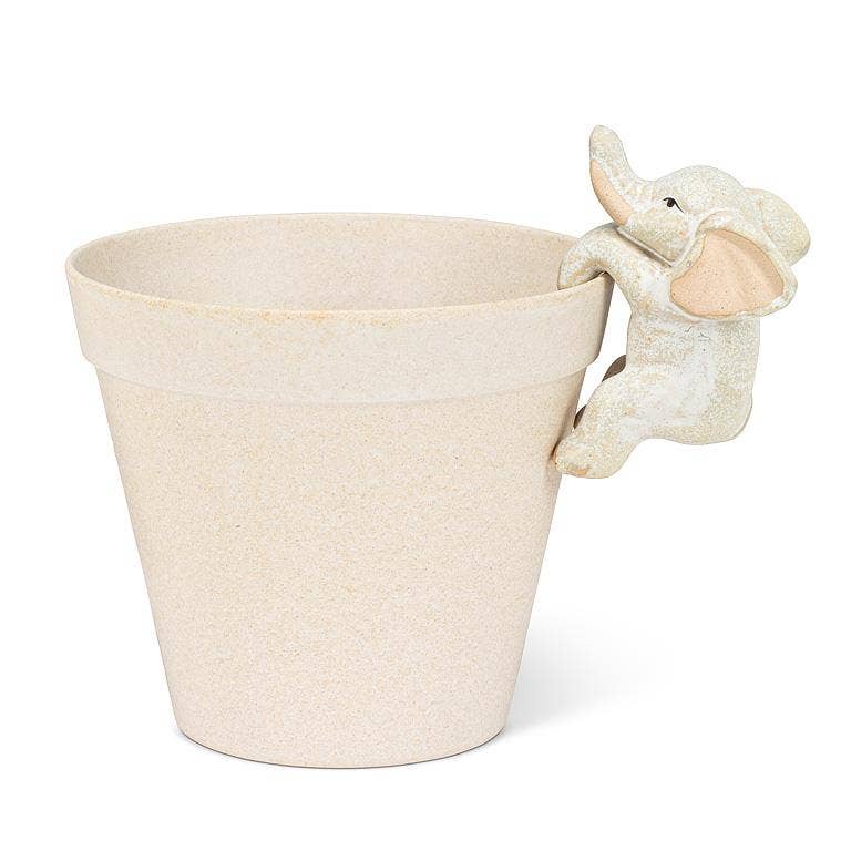 Climbing Elephant Pot Hanger - 3.5"H - Vintage MC