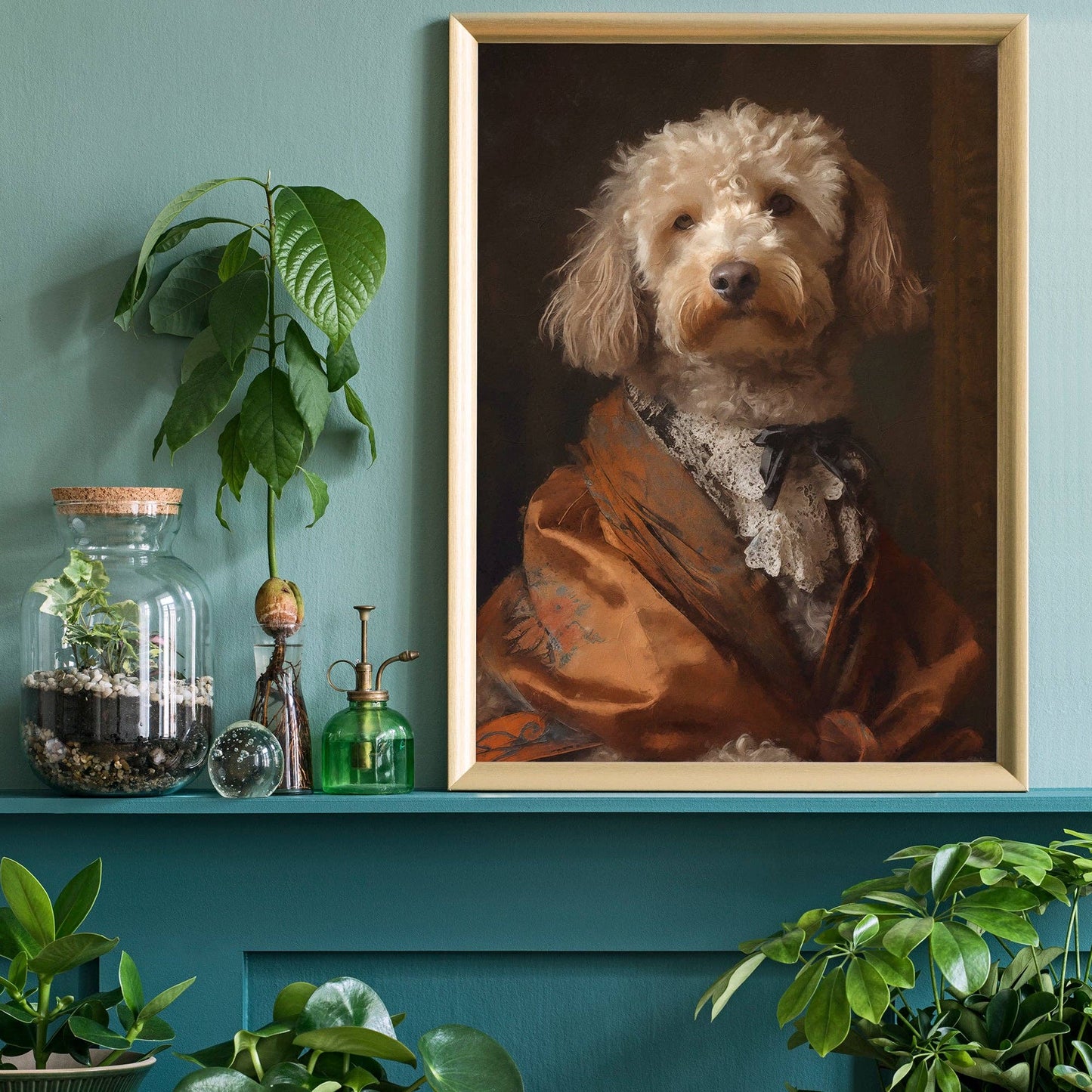 Cockapoo Dog Portrait Print - Vintage MC