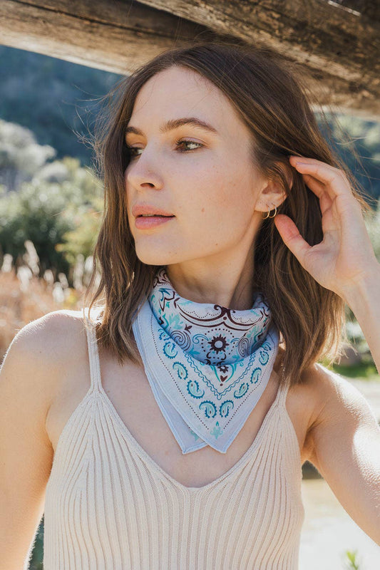 🌿 Colorful Paisley Headscarf - Retro, Colorful, Chic - Vintage MC