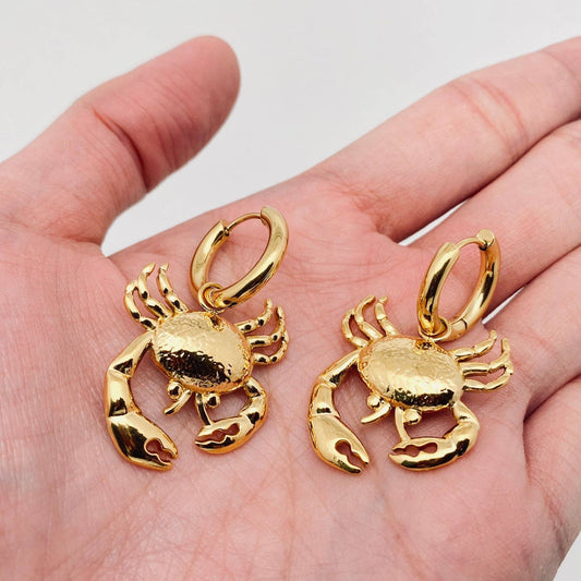 Crab Huggie Earrings - Vintage MC