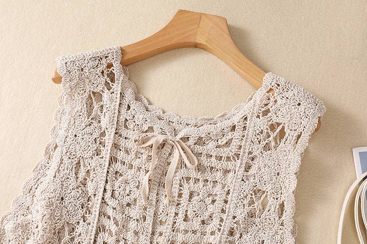 Crochet Vintage Bohemian Vest - Vintage MC