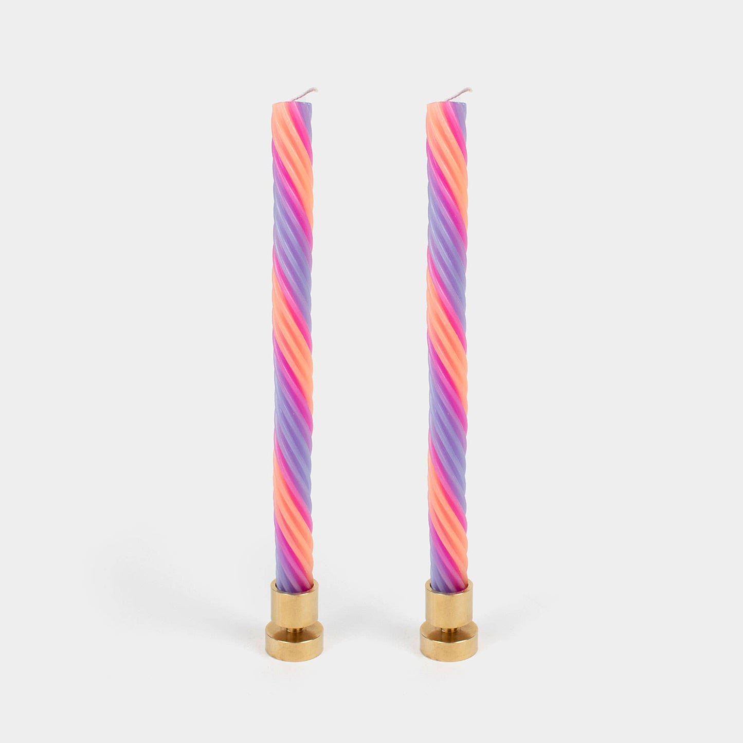 Rope Candles - Orange & Lav. (2 Pack) - 11" Vibrant Tapers