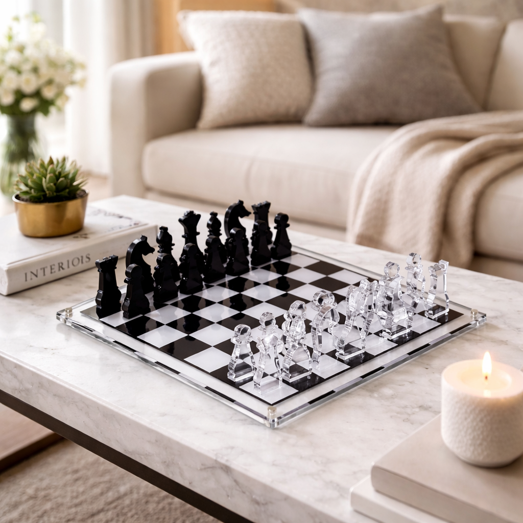 Lucite Chess Set