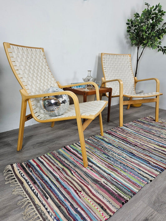 Danish Strap Chairs on Bentwood Frame - Vintage MC