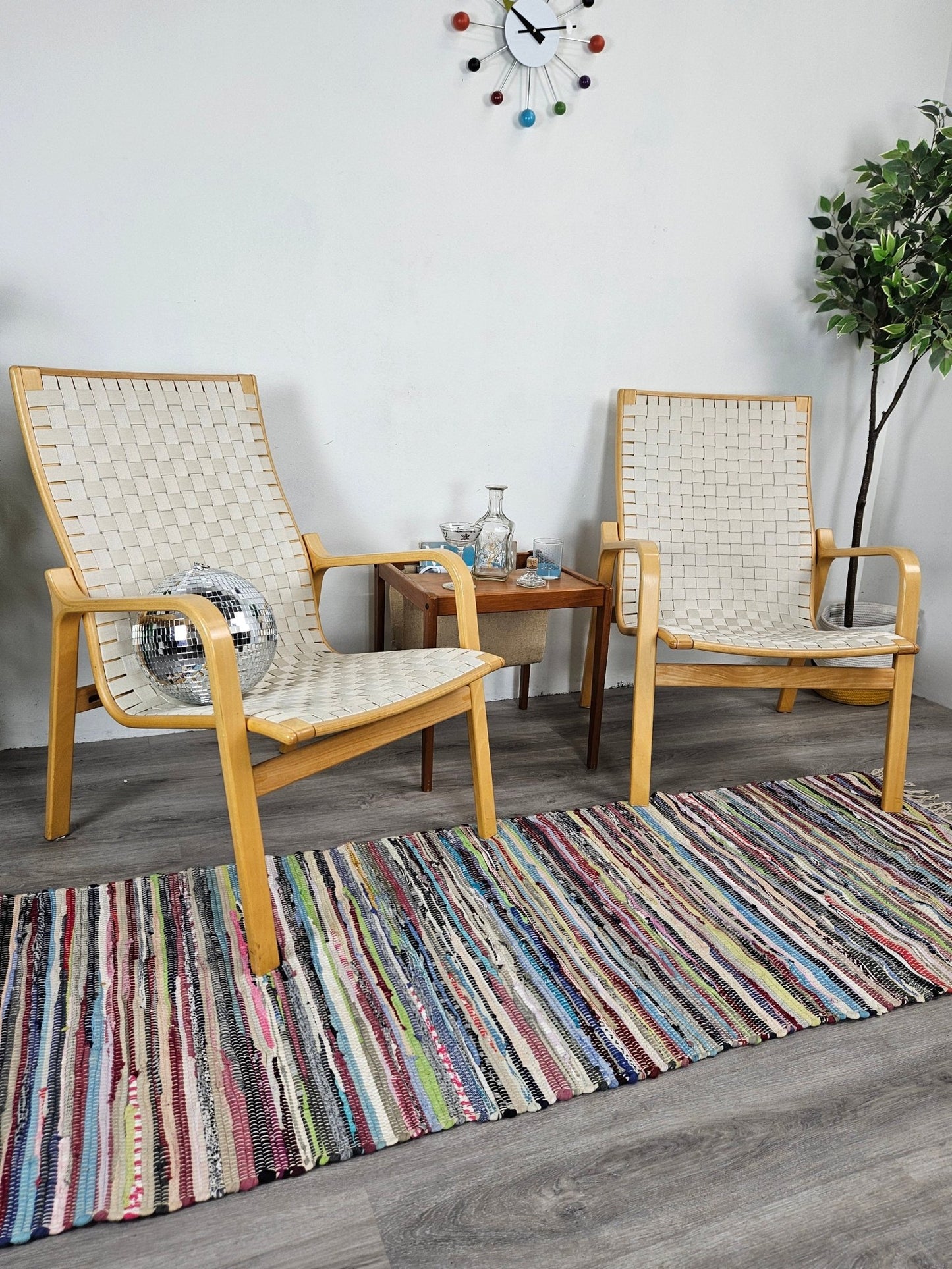 Danish Strap Chairs on Bentwood Frame - Vintage MC