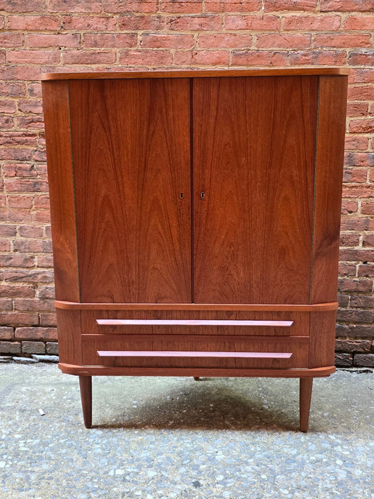 Danish Teak Corner Cabinet - Vintage MC