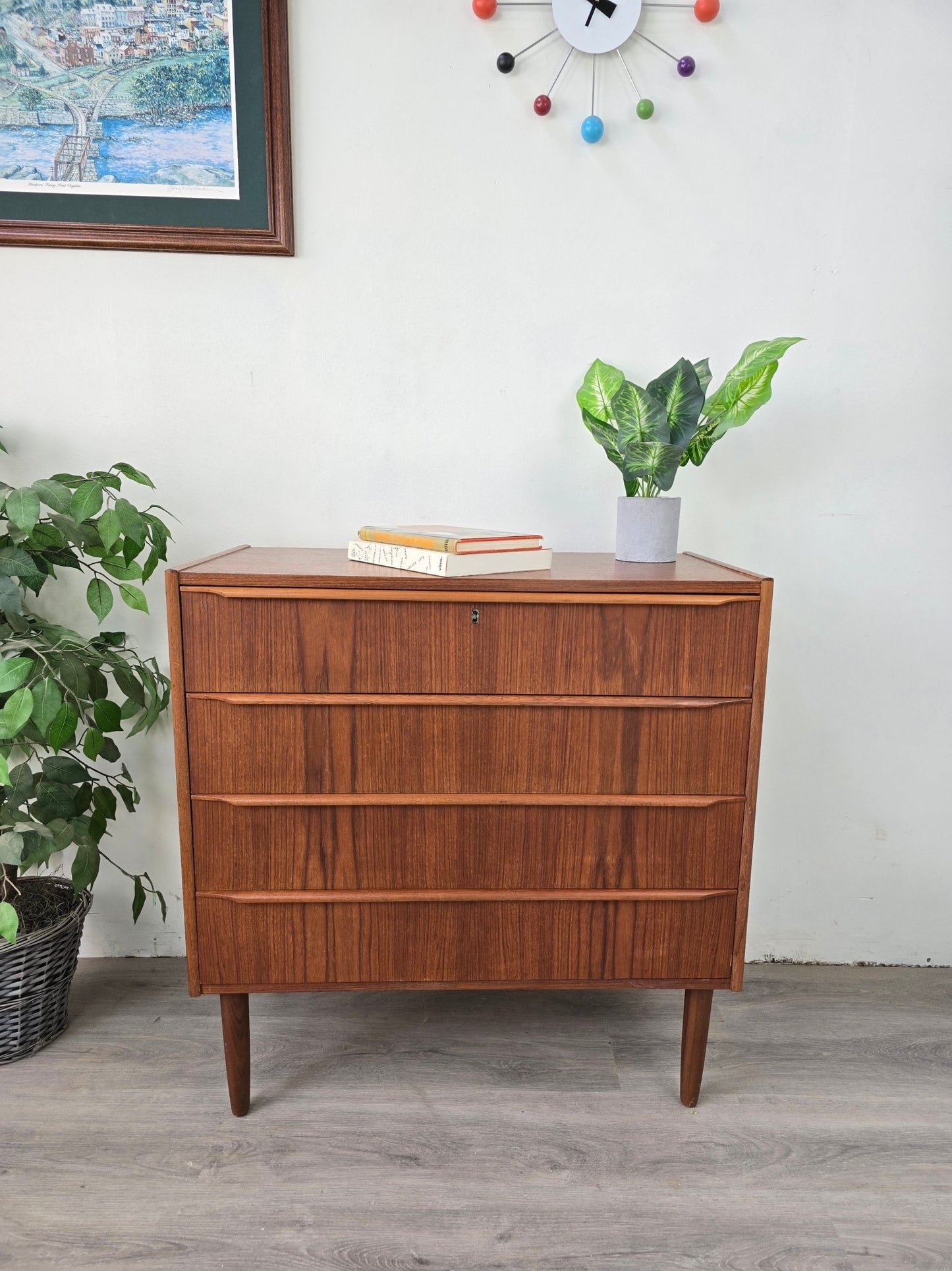 Danish Teak Vanity with Mirror - Vintage MC