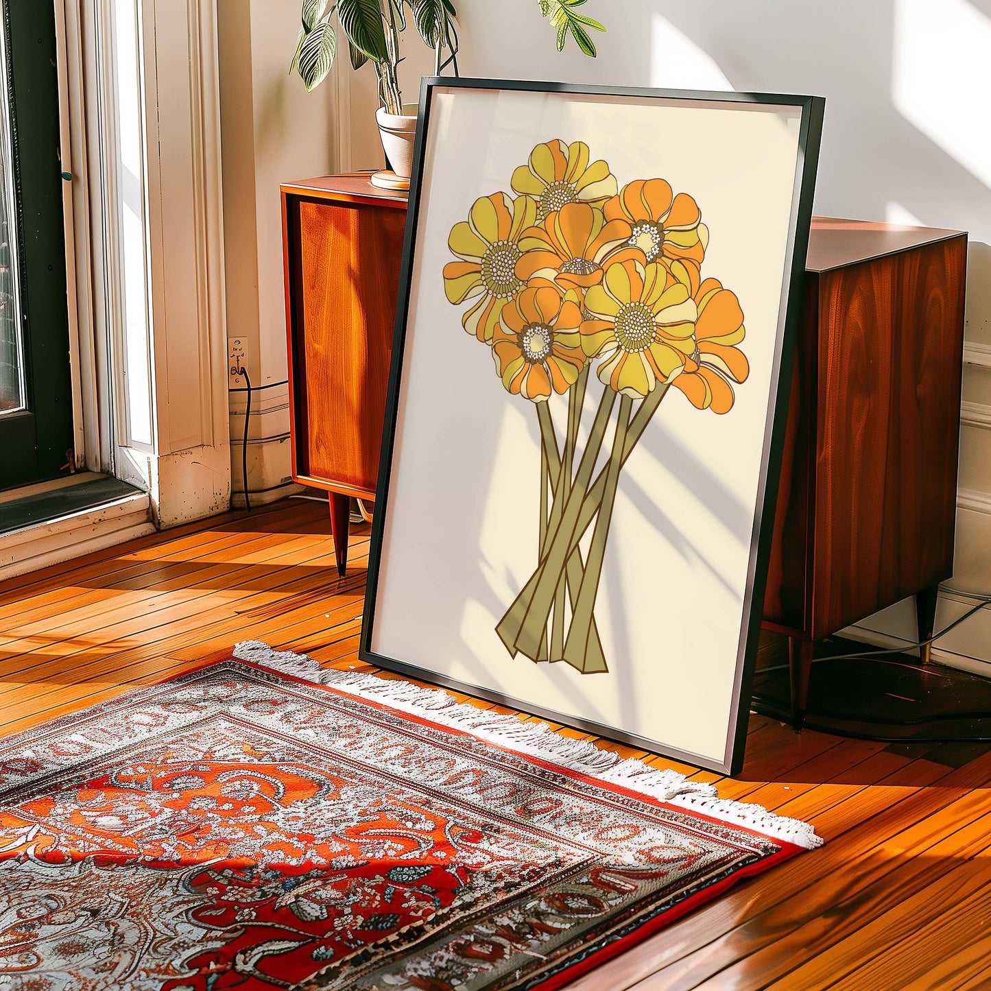 Retro Bouquet Print