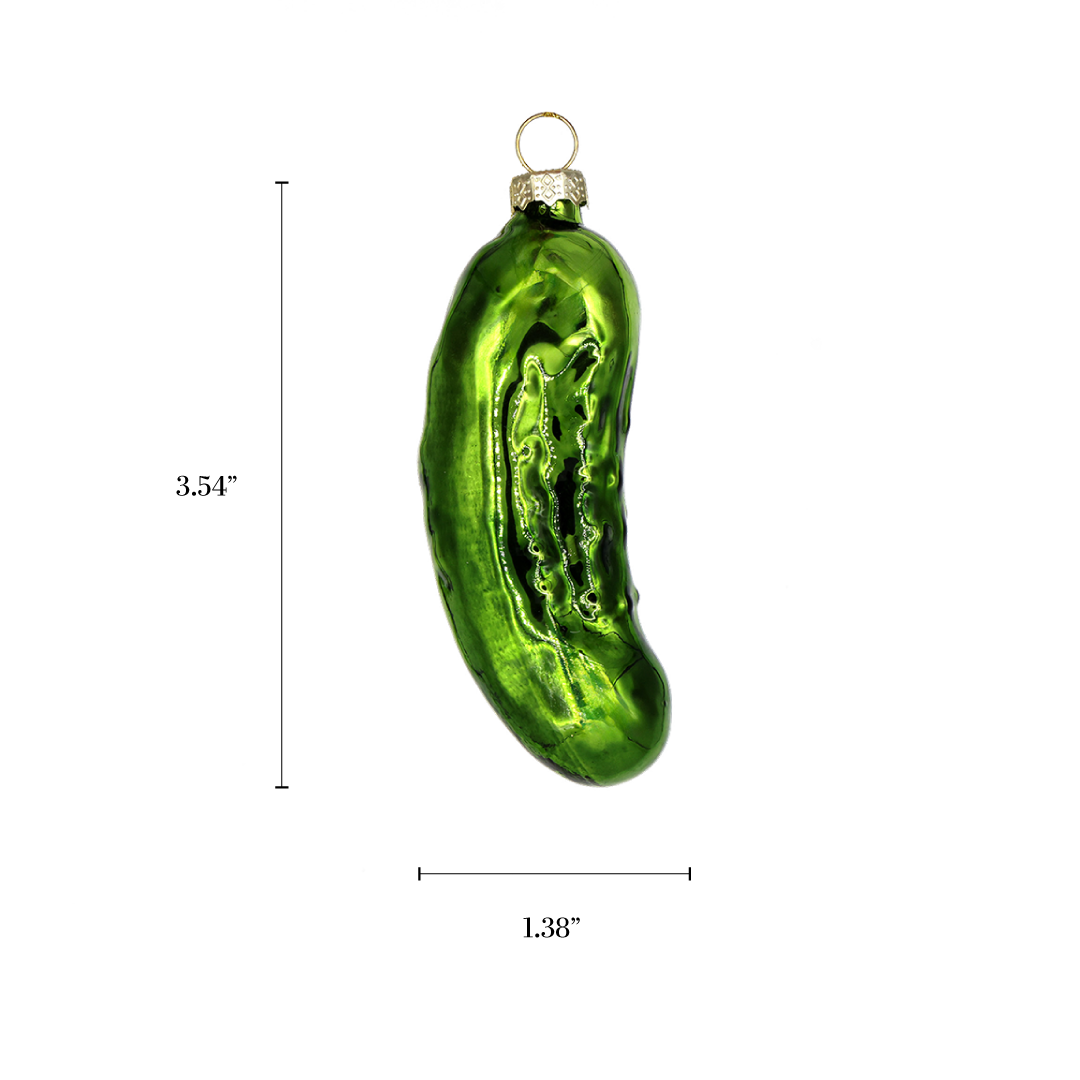 Glass Pickle Christmas Ornament