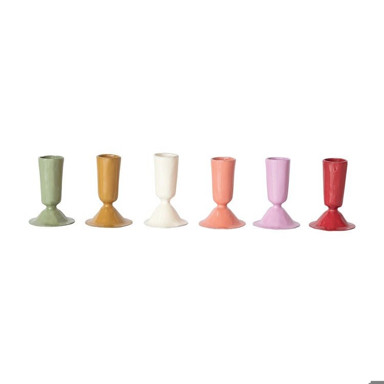 Enameled Metal Taper Holder - Vintage MC