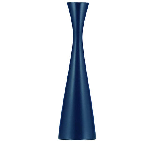 BRITISH COLOUR STANDARD - 25cm H / 9.8'' H Tall Midnight Blue Wooden Candle Holder