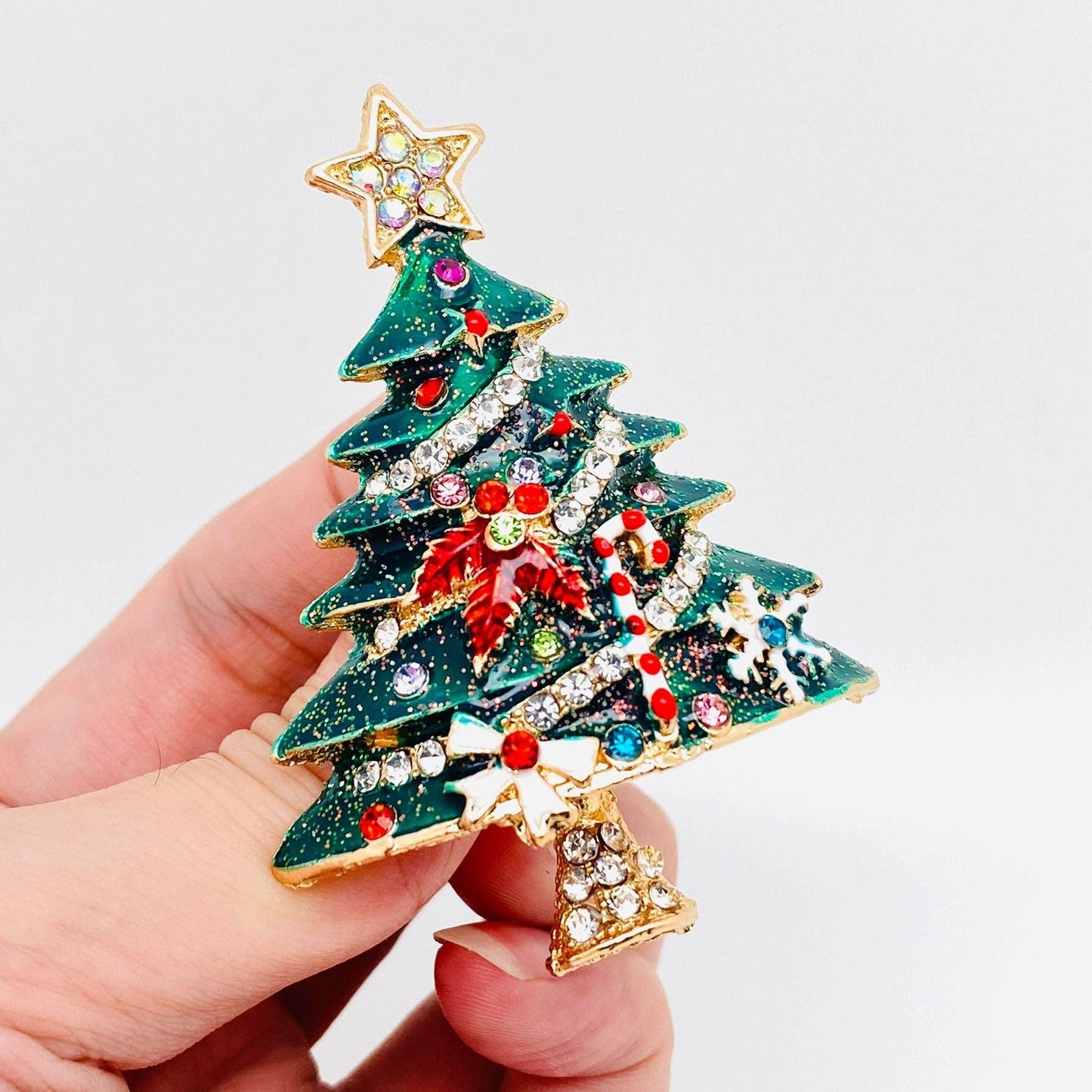 Christmas Pin Colorful Christmas Tree Brooch