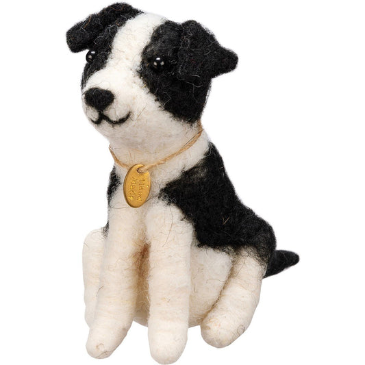 Felted Dog Ornament - Vintage MC