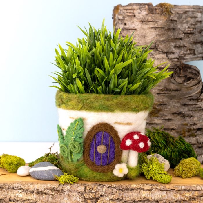 Felted Planter - Vintage MC