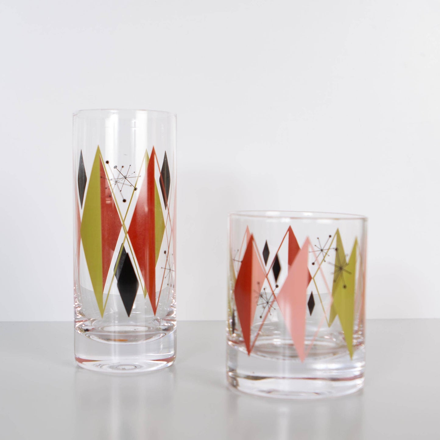 Retro Diamond Vintage Inspired Whiskey Cocktail Glass