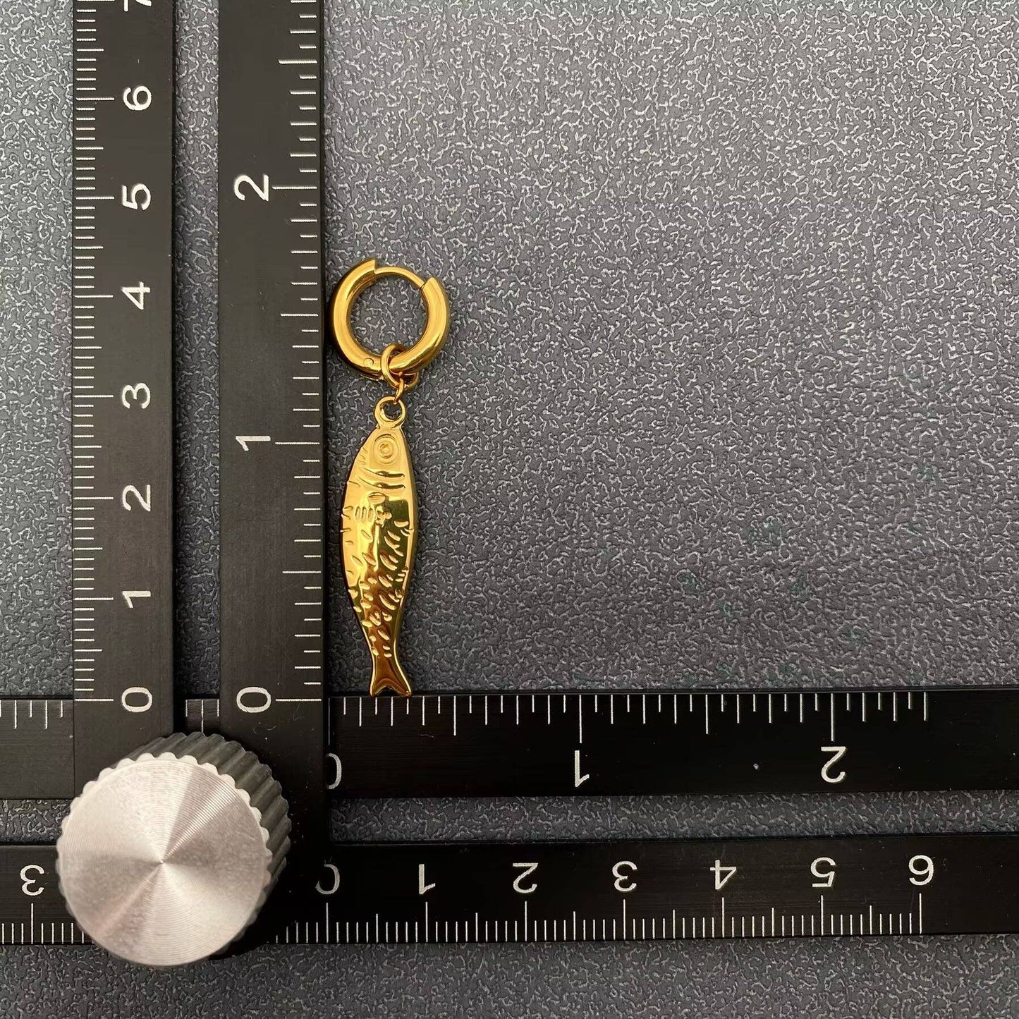 Fish Charm Huggie Earrings - Vintage MC