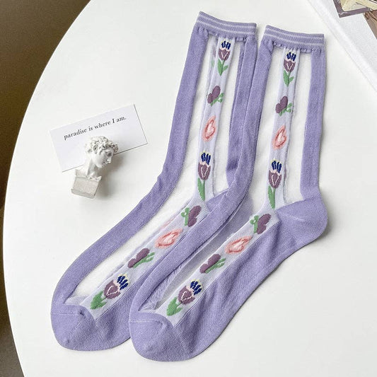Floral Botanic Summer Socks - Vintage MC
