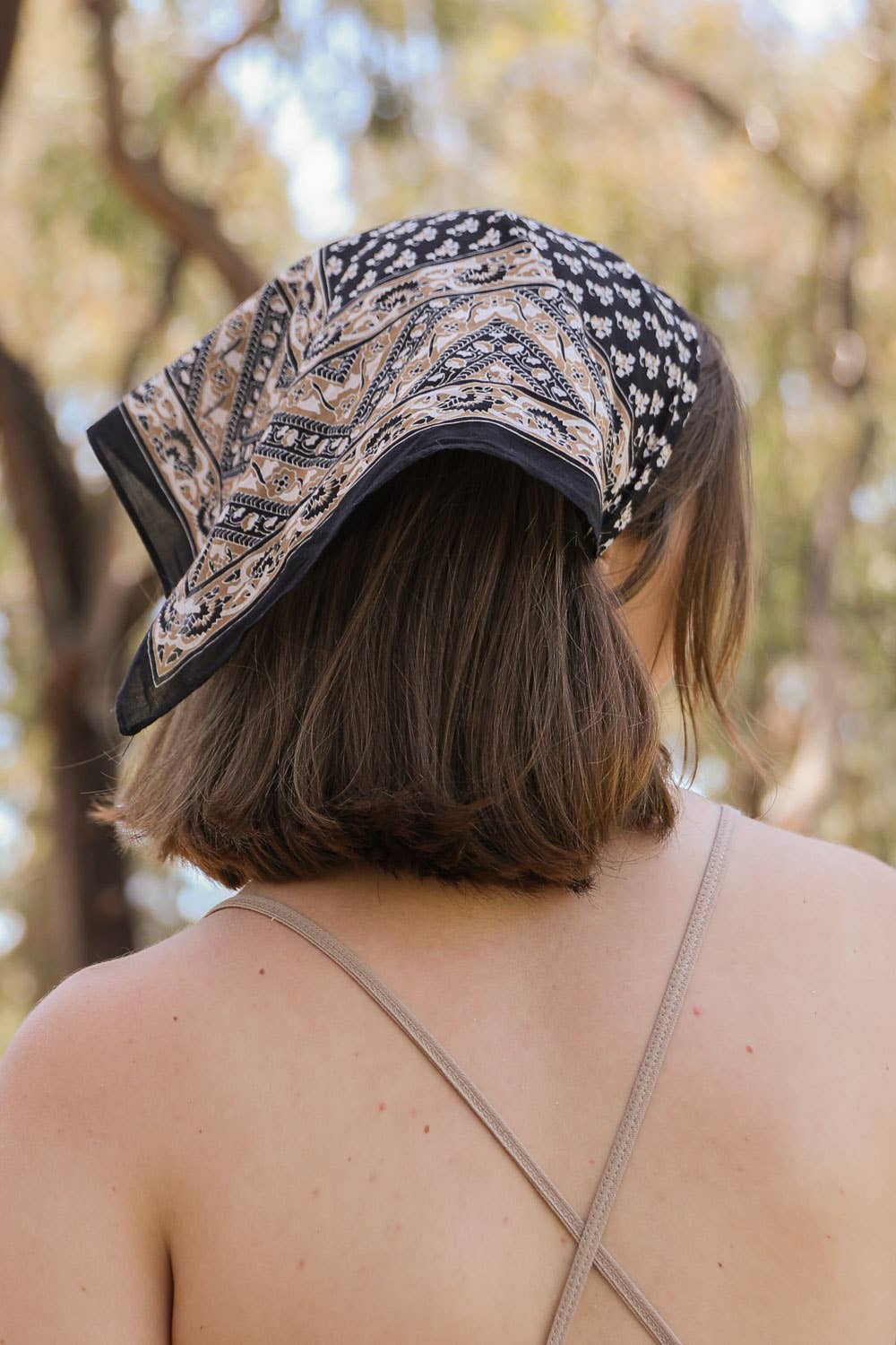 Floral Vine Neckerchief – Perfect Retro Bandana Accessory - Vintage MC