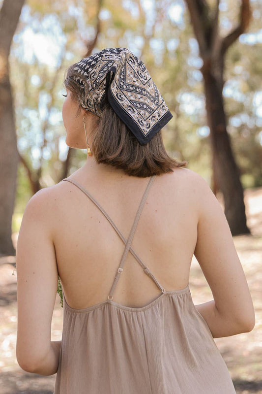 Floral Vine Neckerchief – Perfect Retro Bandana Accessory - Vintage MC