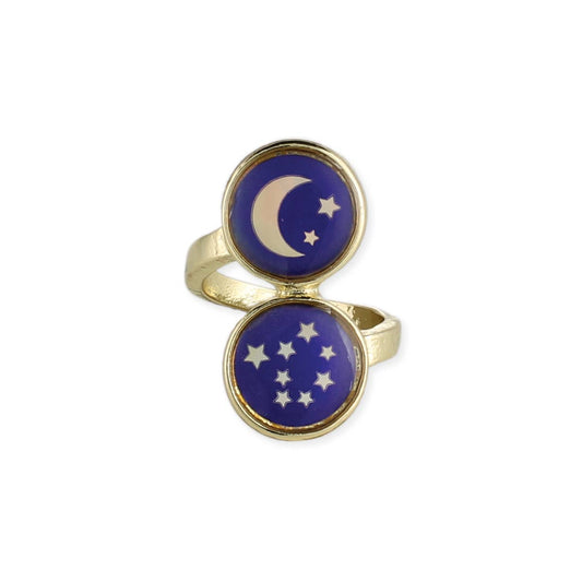 Gold Moon & Stars Mood Ring - Vintage MC