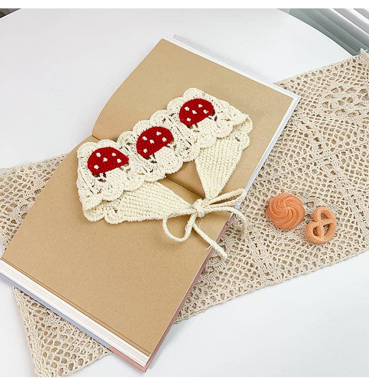 Handmade Crochet Mushroom Headband - Vintage MC