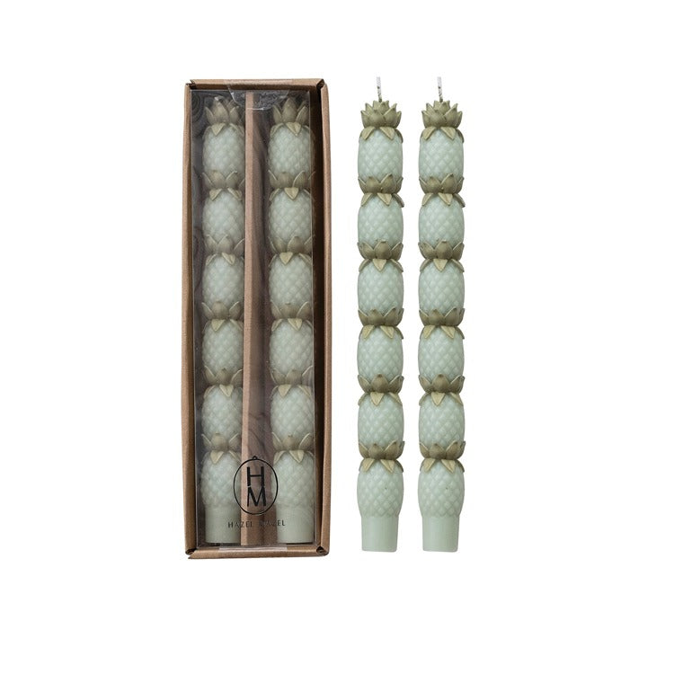 S/2 Unscented Pineapple Candles in Box