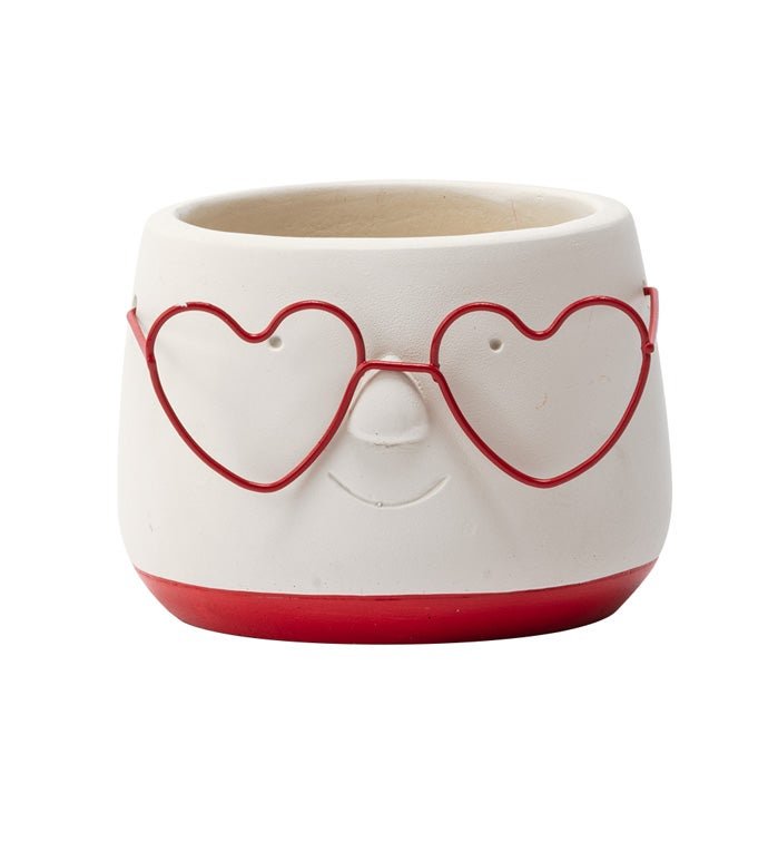 Heart Glasses Planter - Vintage MC