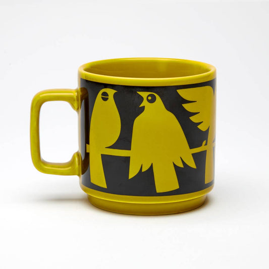 Hornsea Mug Birds Chartreuse - Vintage MC