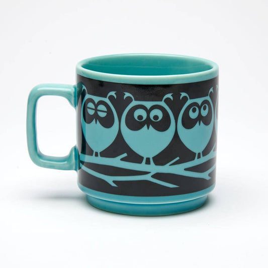 Hornsea Mug Owls on Branch Teal - Vintage MC