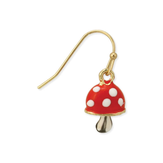 Magic Toadstool Enamel Earrings - Vintage MC