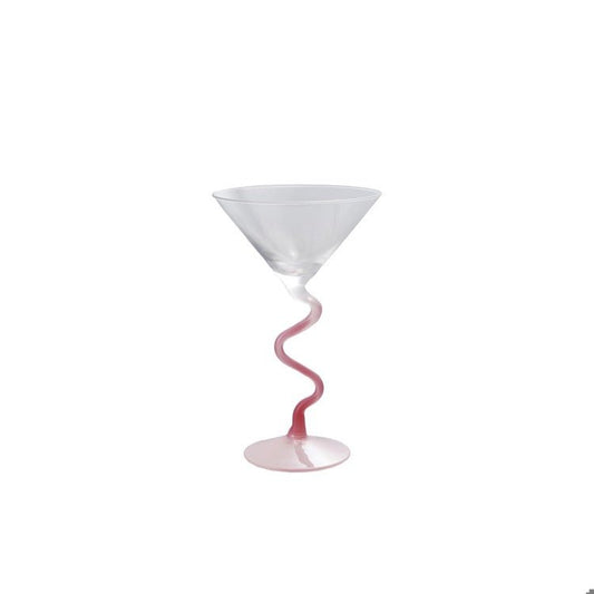 Martini Glass with Spiral Stem - Vintage MC