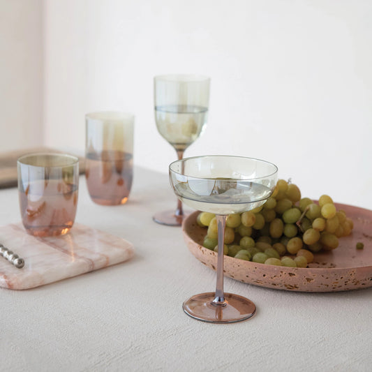 Deco Iridescent Martini Glass