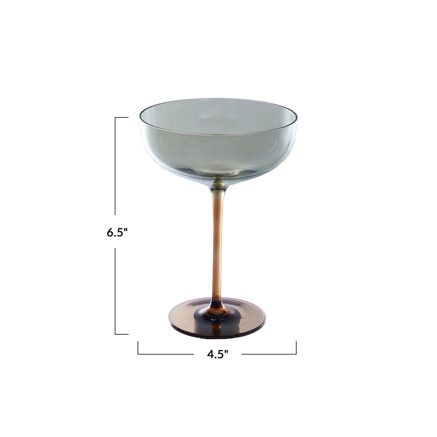 Deco Iridescent Martini Glass
