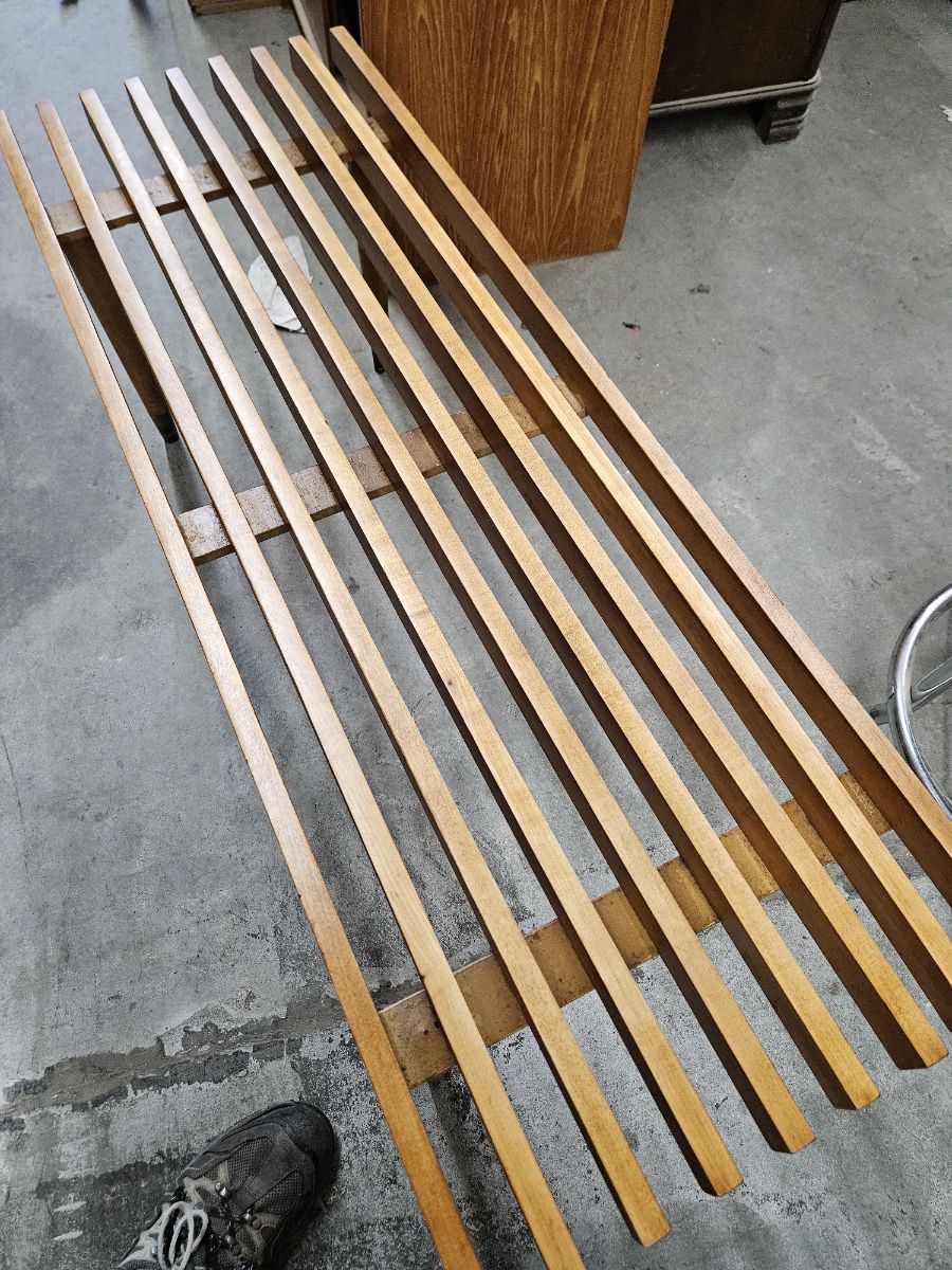 Mid - Century Modern Slat Bench - Vintage MC