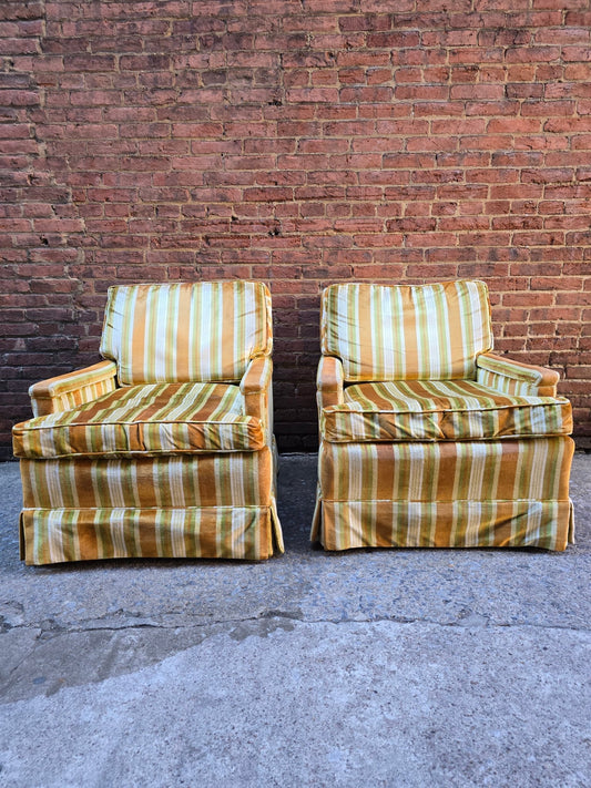 Pair of Striped Chairs - Vintage MC