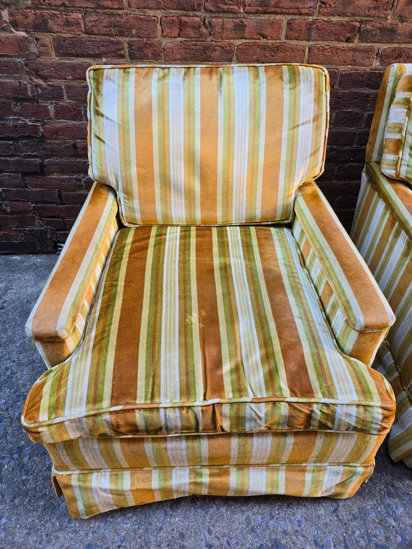 Pair of Striped Chairs - Vintage MC