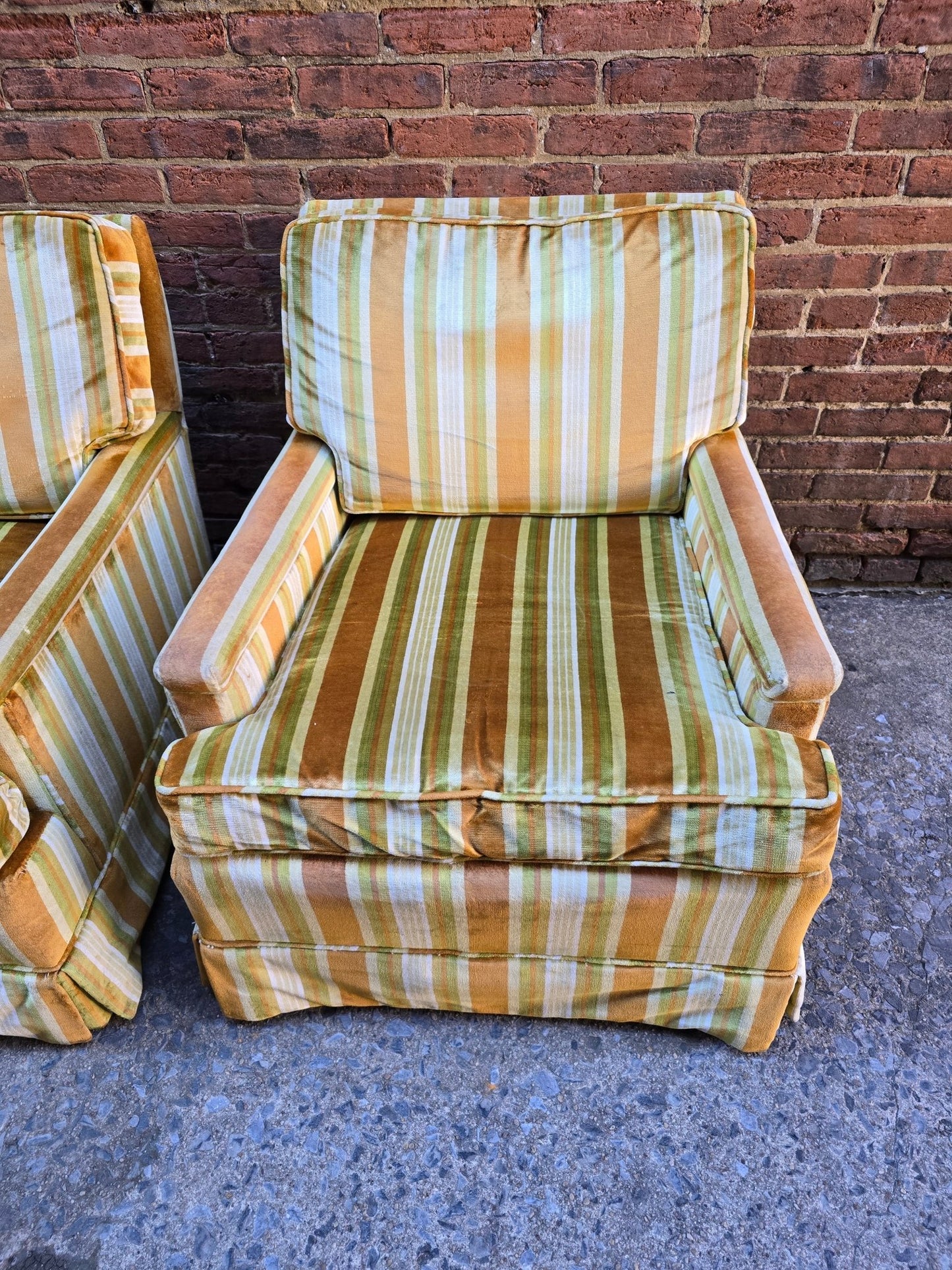 Pair of Striped Chairs - Vintage MC