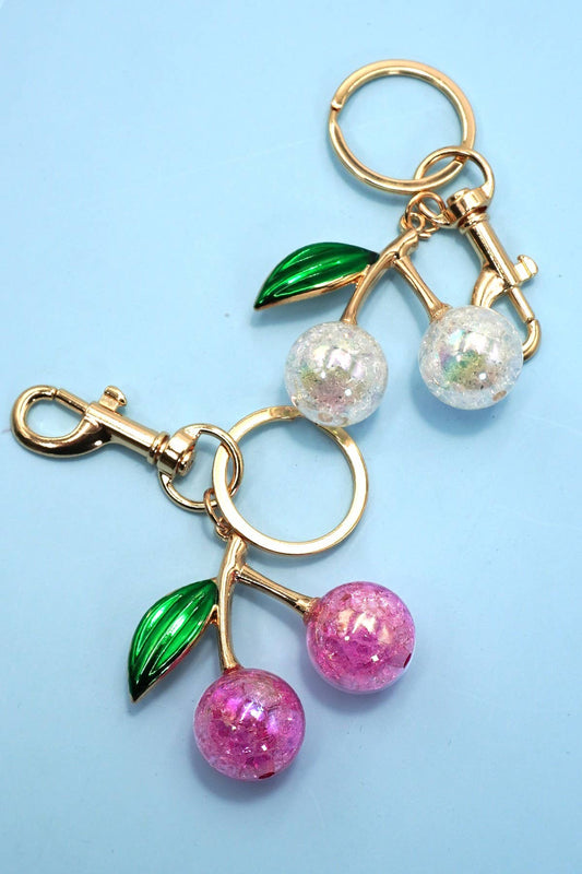PEARLIE CHERRY DROP BAG CHARM - Vintage MC