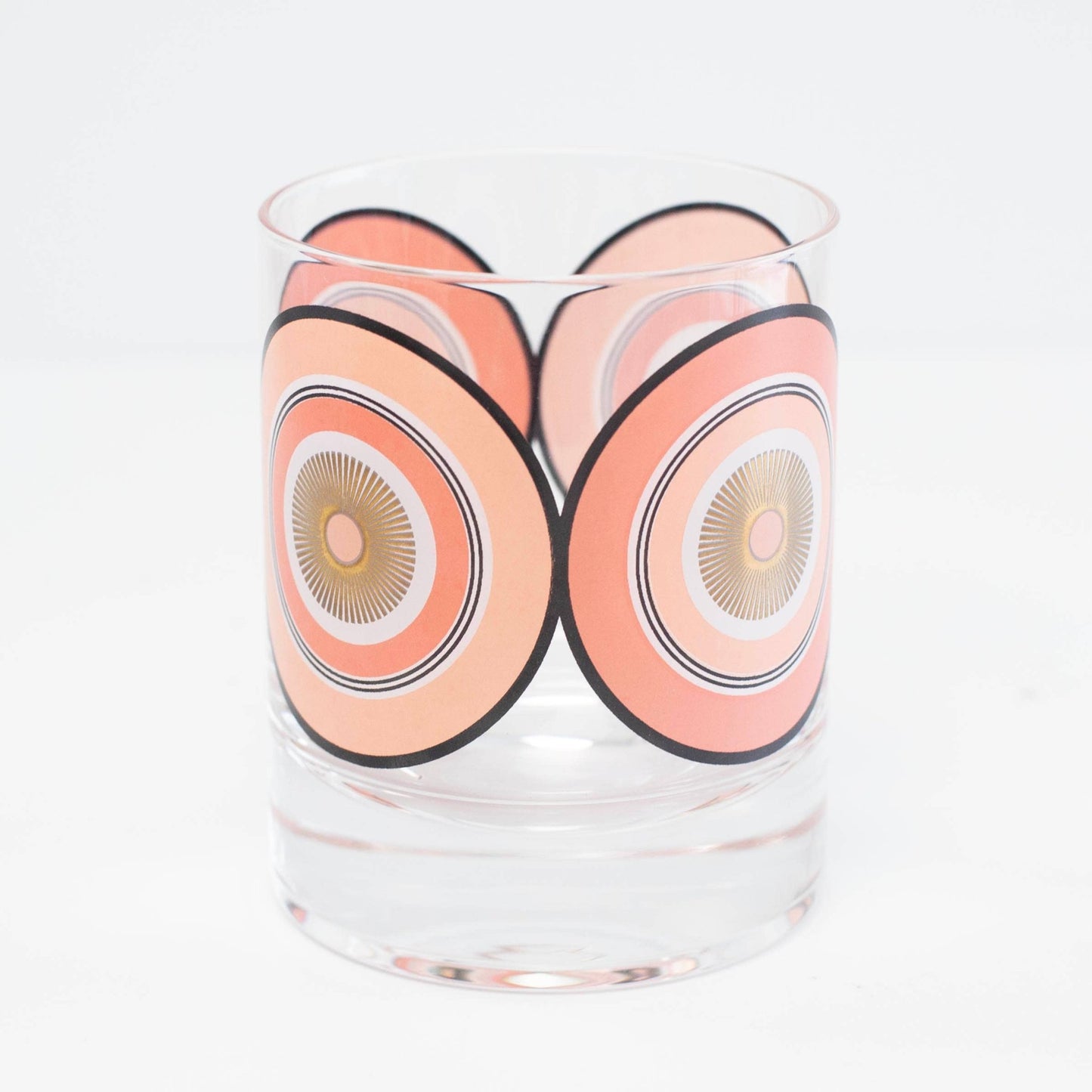 Pink Circles Vintage Whiskey Cocktail Glass - Vintage MC