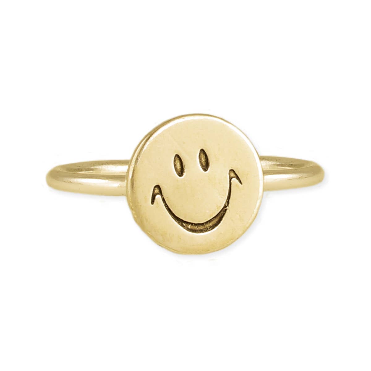 Put on a Happy Face Gold Ring - Vintage MC
