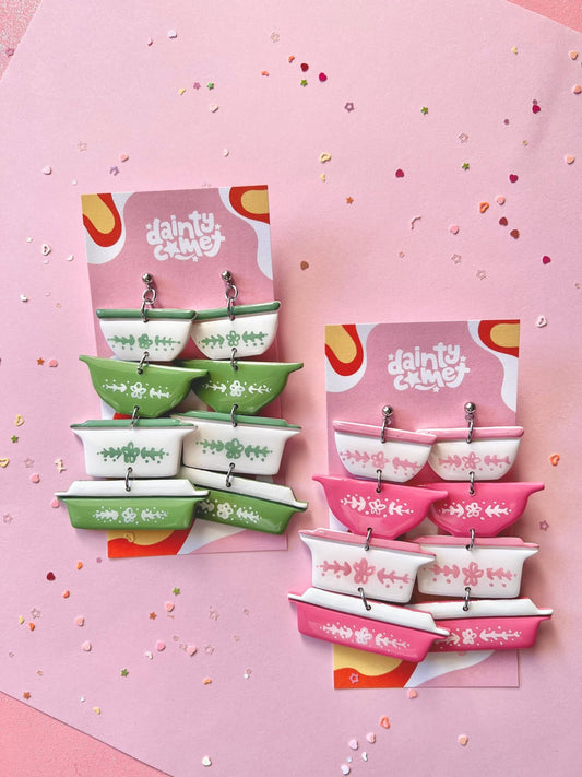 Pyrex Earrings - Vintage MC