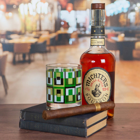 Retro Green Square Vintage Style Cocktail Glass - Vintage MC