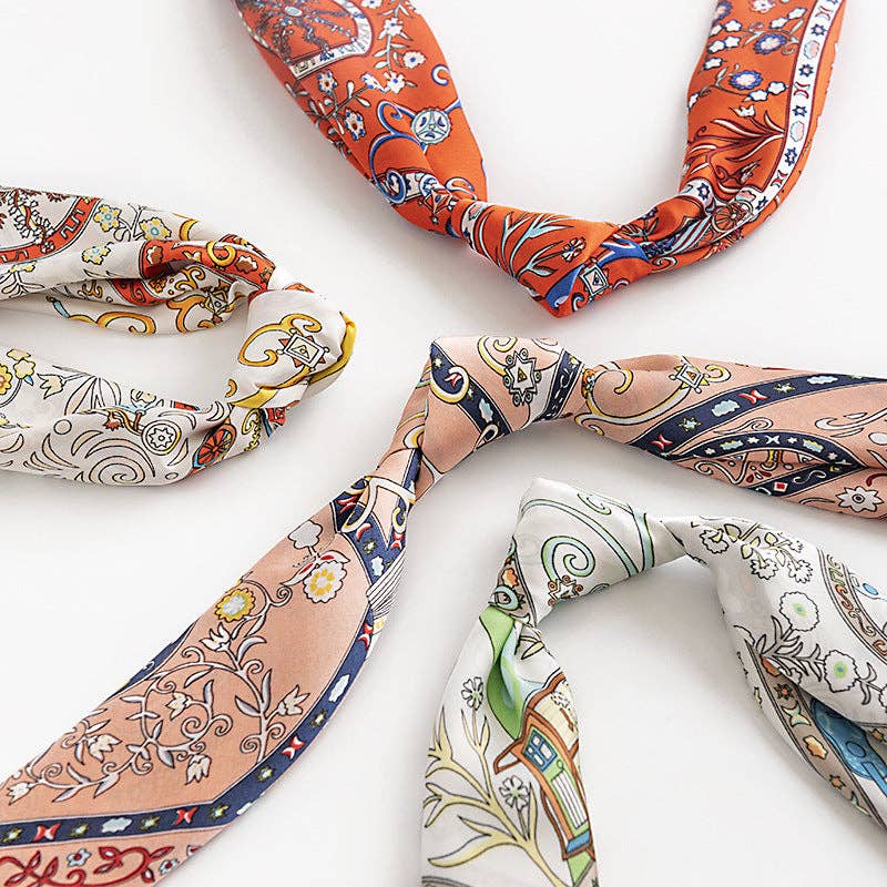 Retro Pattern Square Scarf - Vintage MC