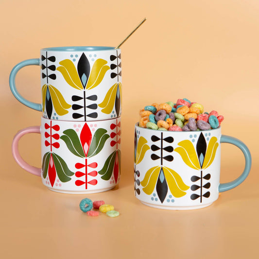 Retro Red Lotus Coffee Mug - Vintage MC