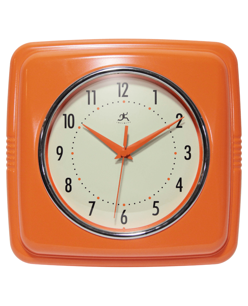 Retro Square Indoor Wall Clock - Vintage MC