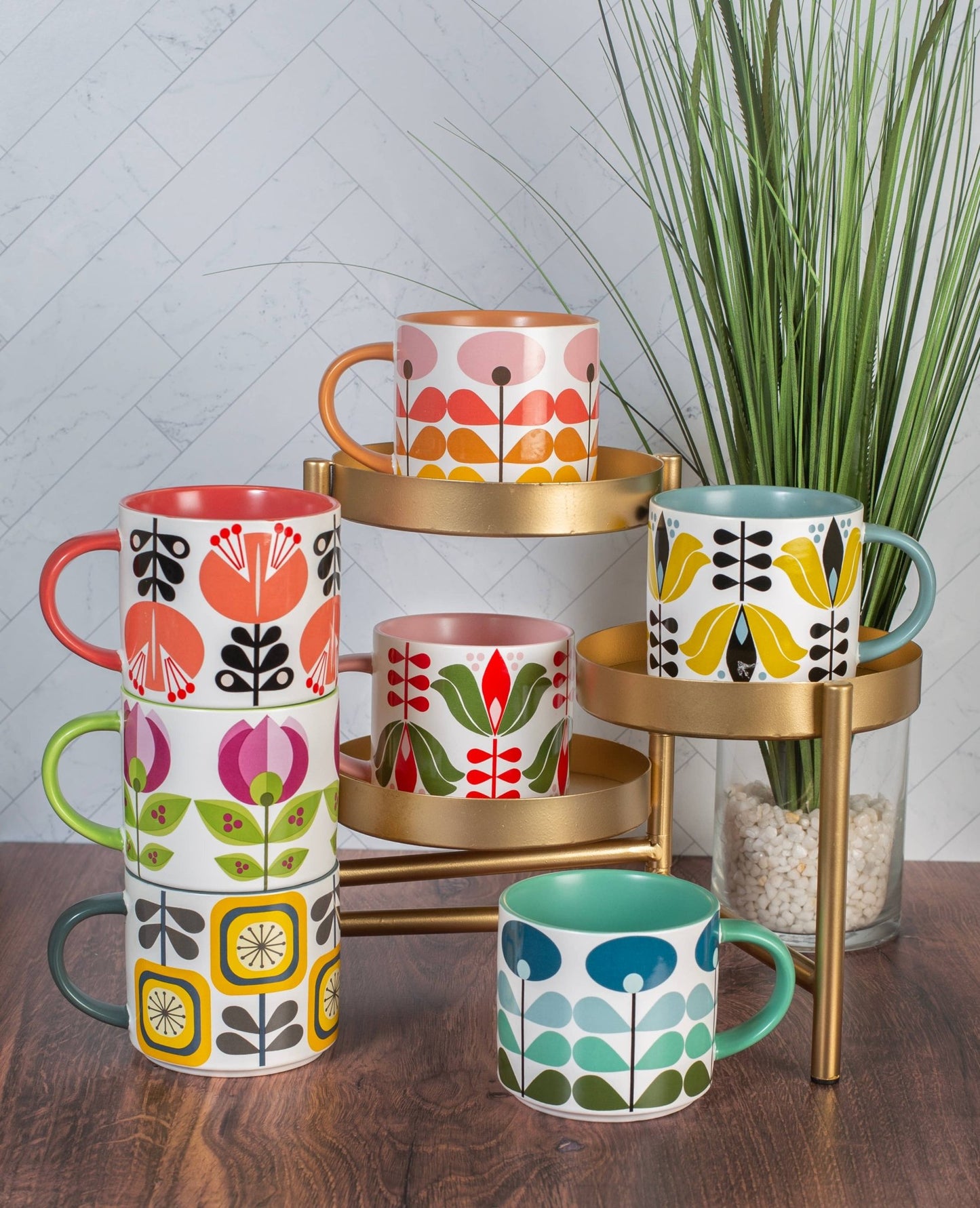 Retro Tulip Coffee Mug - Vintage MC