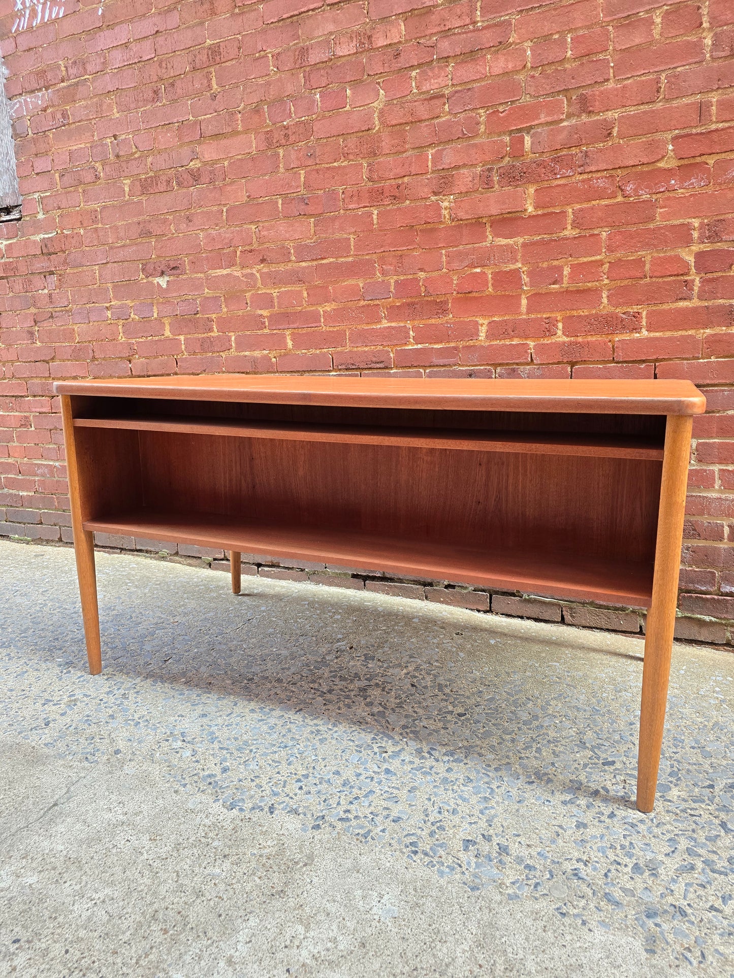 ST0524097 Danish Teak Desk with Bookshelf