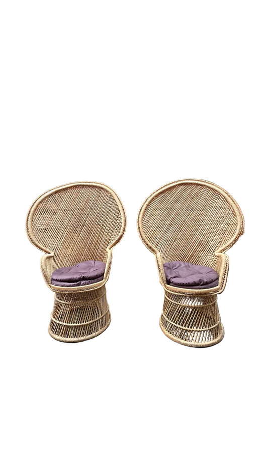 Pair of Wicker Peacock Chairs
