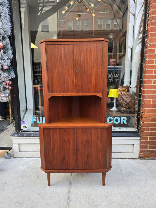 Danish Teak Corner Cabinet